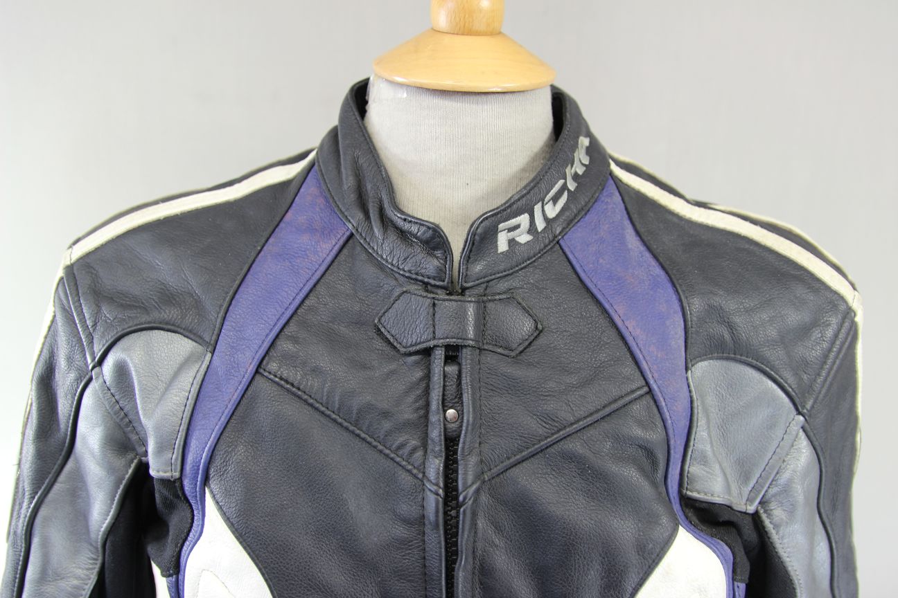 RICHA SAMOURAHI LEATHER BIKER JACKET WITH CE ARMOUR & THERMAL LINING 40 INCH