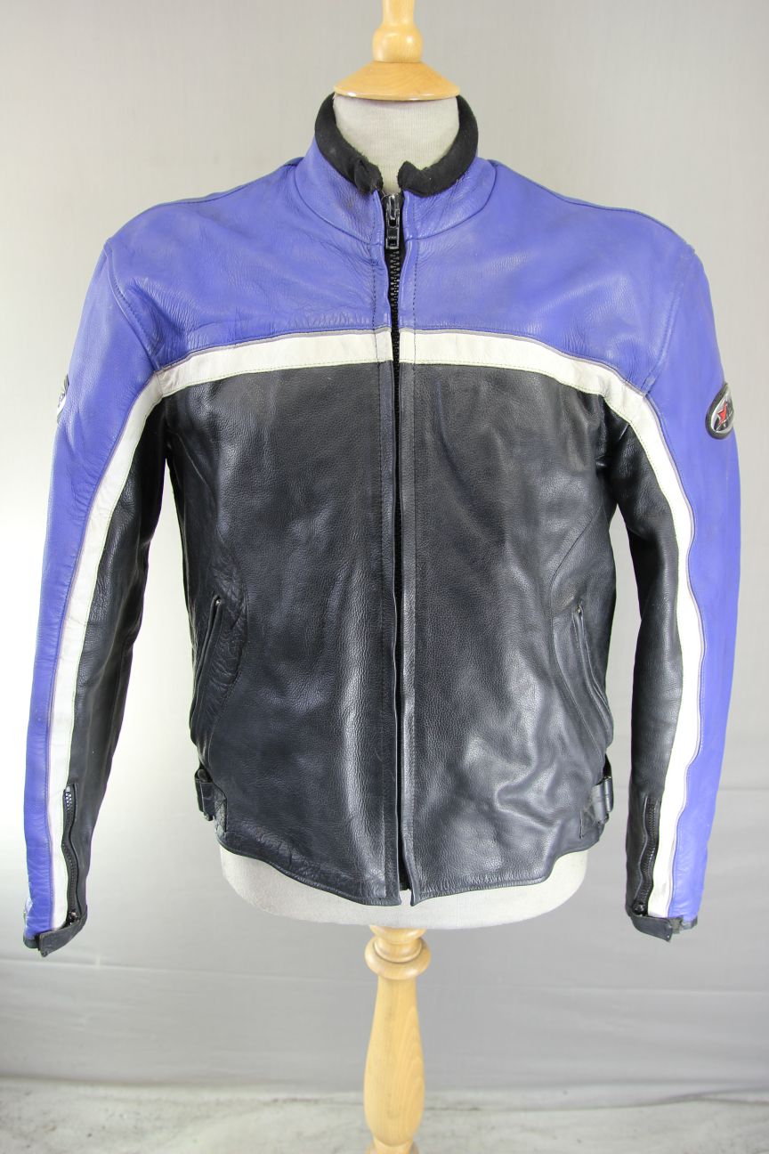 MIR PERFORMANCE LEATHER BIKER JACKET WITH CE ARMOUR & THERMAL LINING 42 INCH