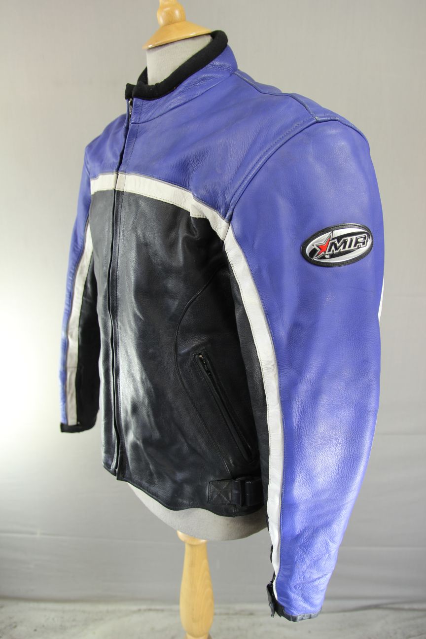 MIR PERFORMANCE LEATHER BIKER JACKET WITH CE ARMOUR & THERMAL LINING 42 INCH