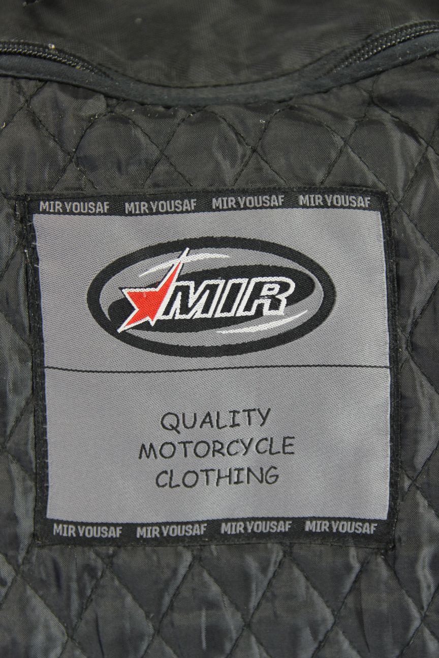 MIR PERFORMANCE LEATHER BIKER JACKET WITH CE ARMOUR & THERMAL LINING 42 INCH