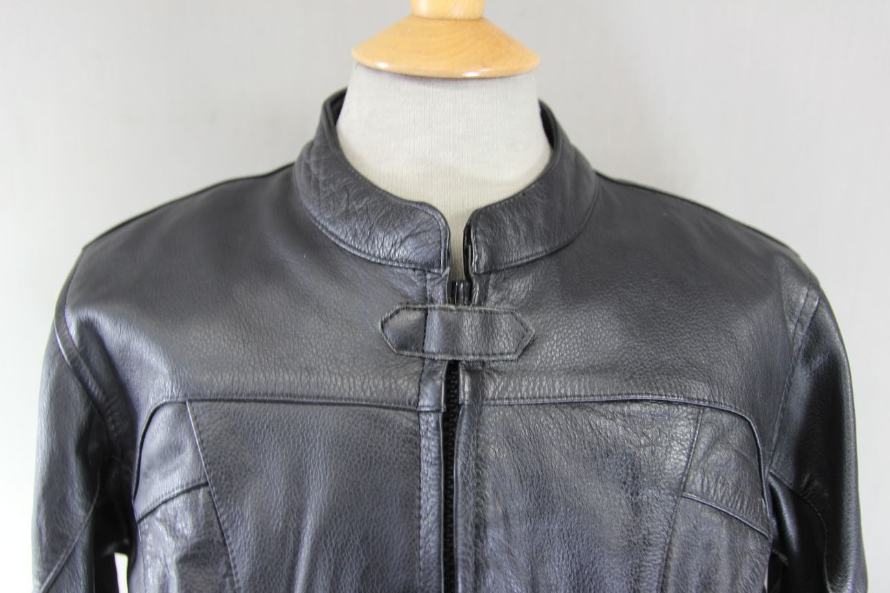 PROSPEED BLACK LEATHER BIKER JACKET WITH THERMAL LINING 40 INCH/XL