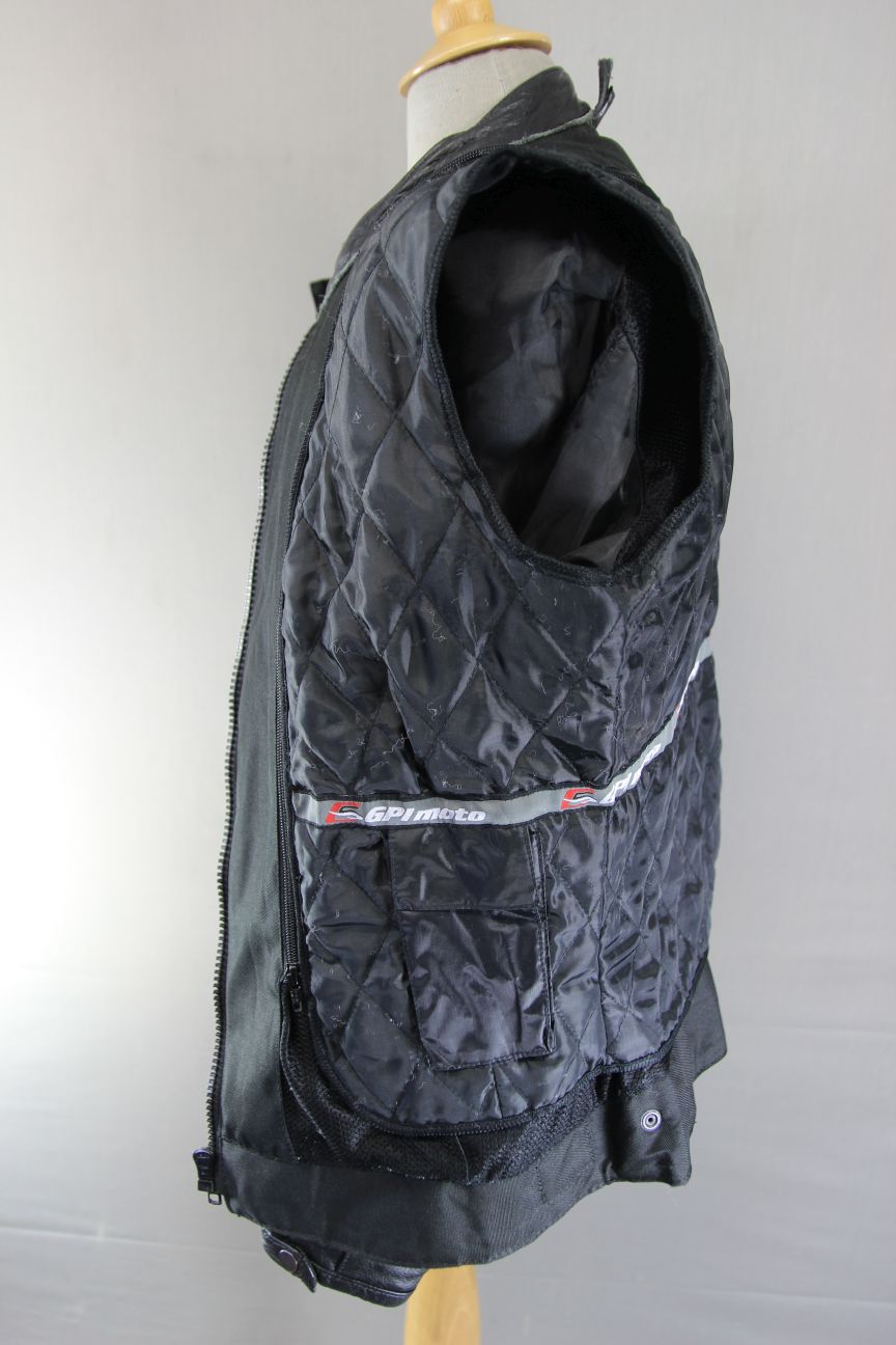 PROSPEED BLACK LEATHER BIKER JACKET WITH THERMAL LINING 40 INCH/XL