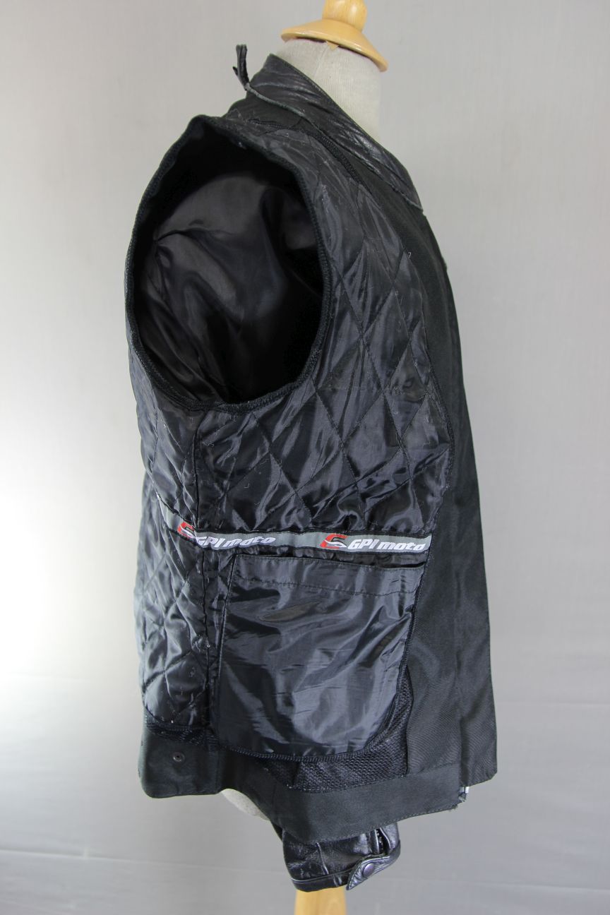 PROSPEED BLACK LEATHER BIKER JACKET WITH THERMAL LINING 40 INCH/XL