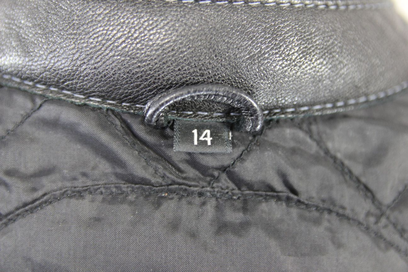 BIKO CLASSIC BLACK LEATHER BIKER JACKET: SIZE 14 36-38 INCH CHEST