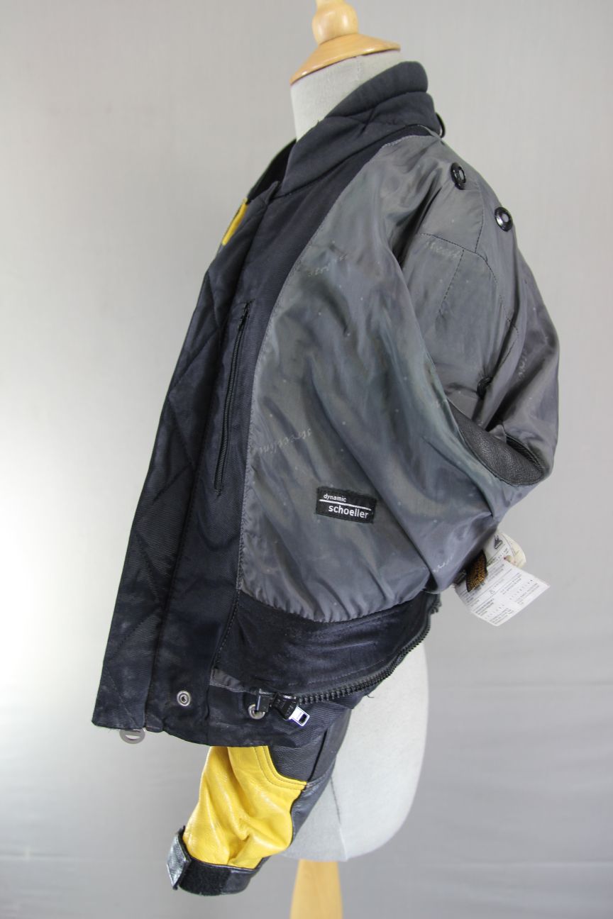 HEIN GERICKE STREETLINE LEATHER BIKER JACKET WITH REMOVABLE CE ARMOUR: SIZE 12