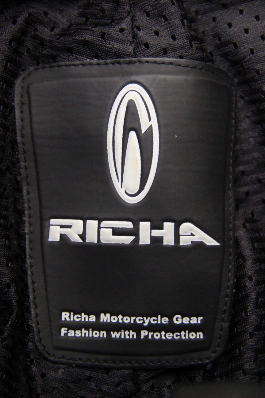 RICHA BLACK LEATHER BIKER TROUSERS: SIZE 12 (SHORT FIT) WAIST 28"/INSIDE LEG 30"