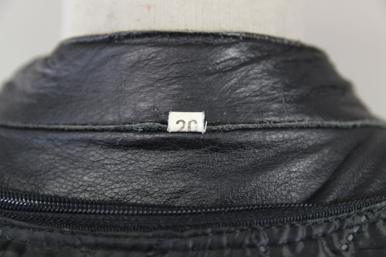 SUPERB BIKERS GEAR BLACK LEATHER JACKET WITH CE ARMOUR & THERMAL LINING: SIZE 20