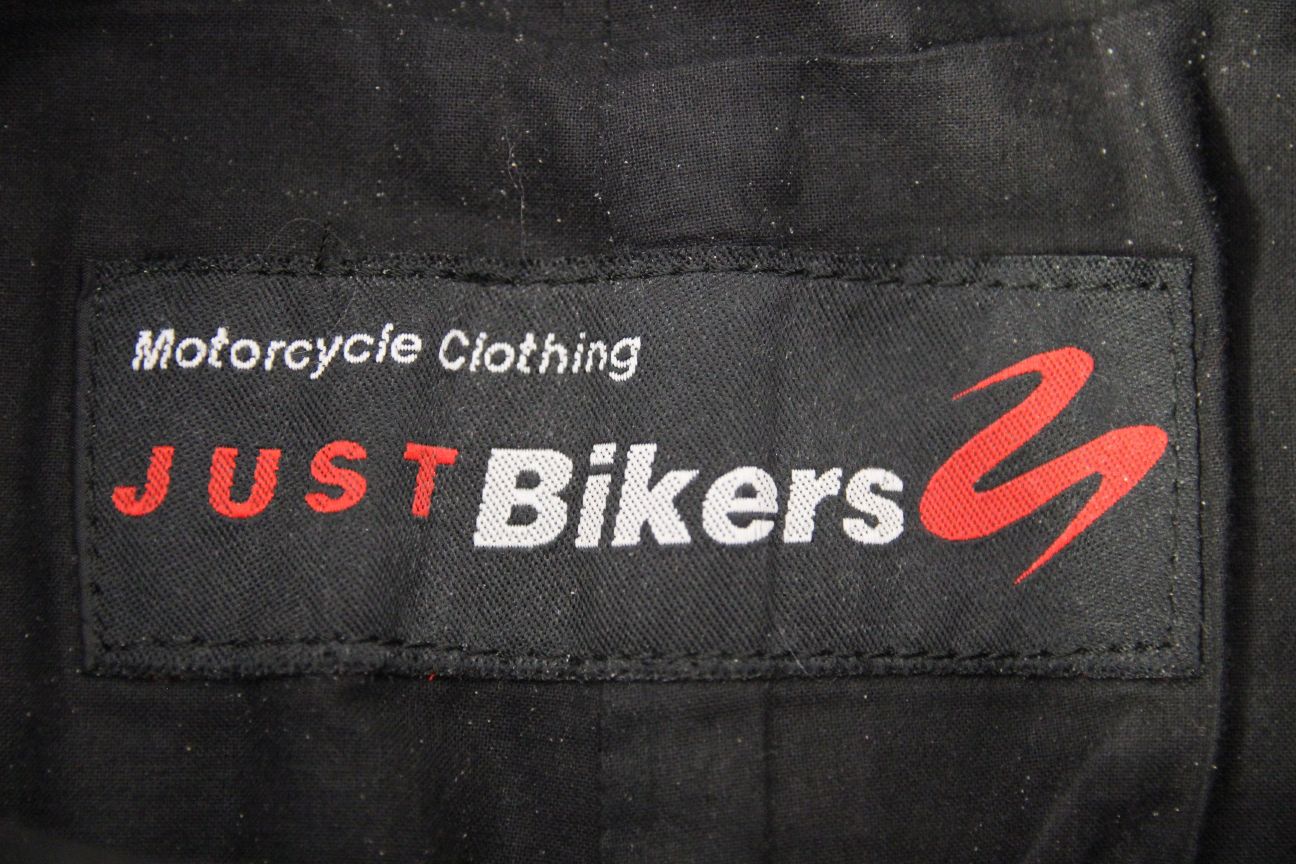 JUST BIKERS CLASSIC BLACK LEATHER JEANS: WAIST 34 INCHES/LEG 30 INCHES
