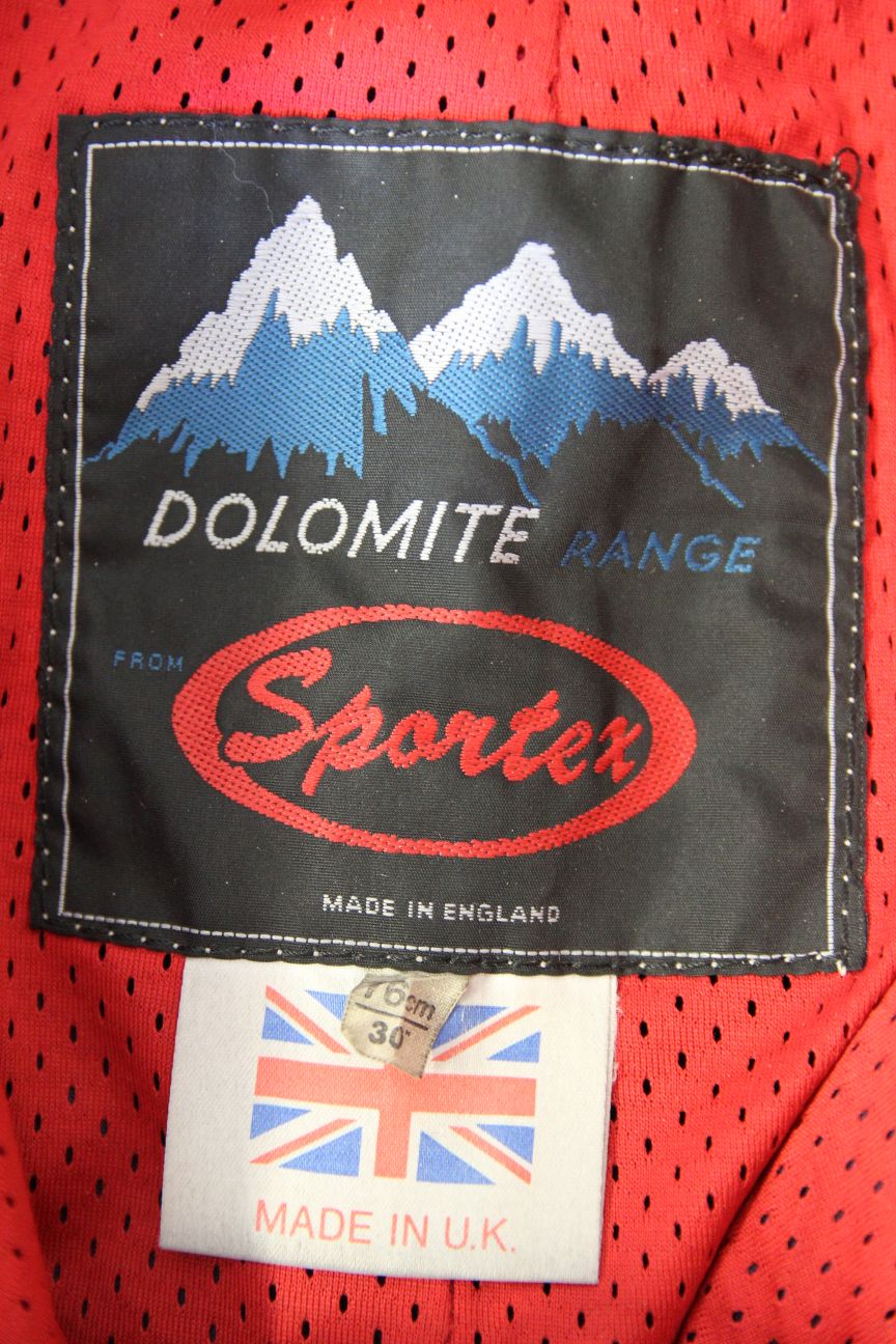 SPORTEX DOLOMITE BLACK LEATHER BIKER TROUSERS: WAIST 30 INCH/INSIDE LEG 30 INCH