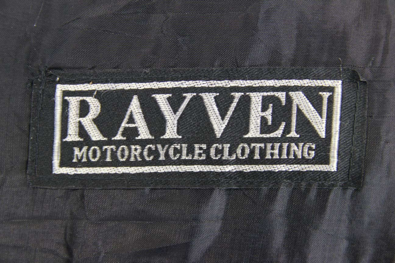 RAYVEN CLASSIC BLACK LEATHER BIKER JACKET: SIZE 10