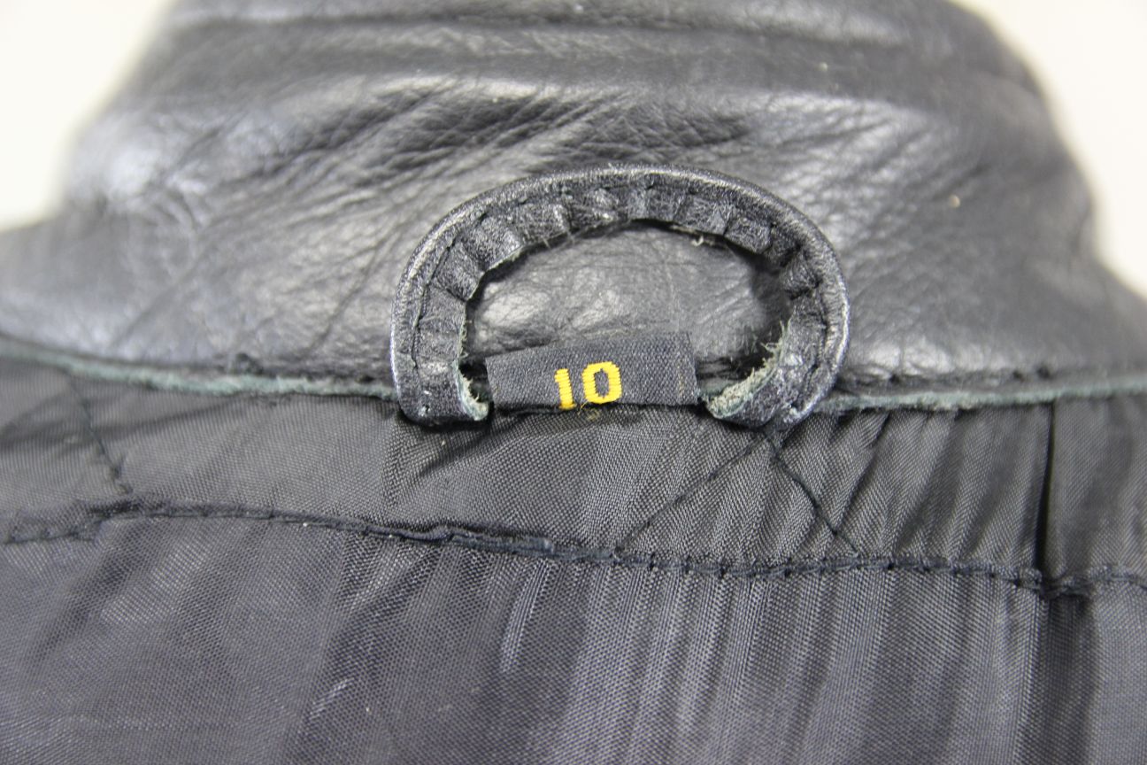 RAYVEN CLASSIC BLACK LEATHER BIKER JACKET: SIZE 10
