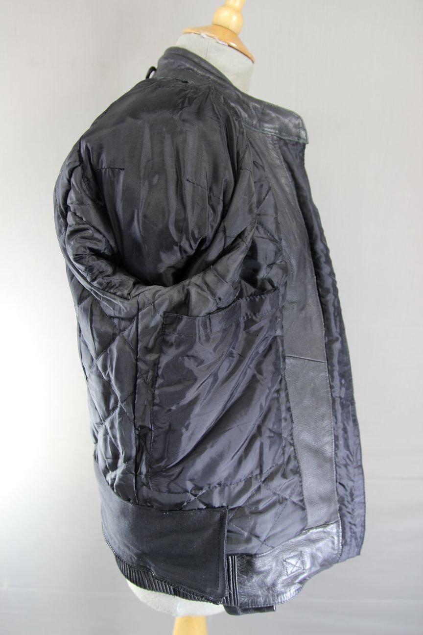 RAYVEN CLASSIC BLACK LEATHER BIKER JACKET: SIZE 10