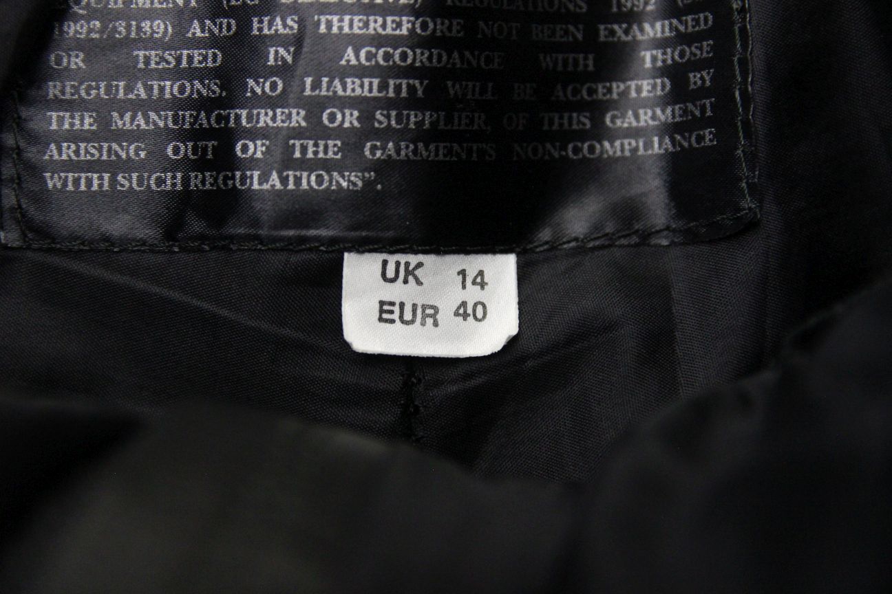 ASHMAN BLACK COWHIDE LEATHER BIKER TROUSERS SIZE 14/WAIST 30 IN/INSIDE LEG 30 IN