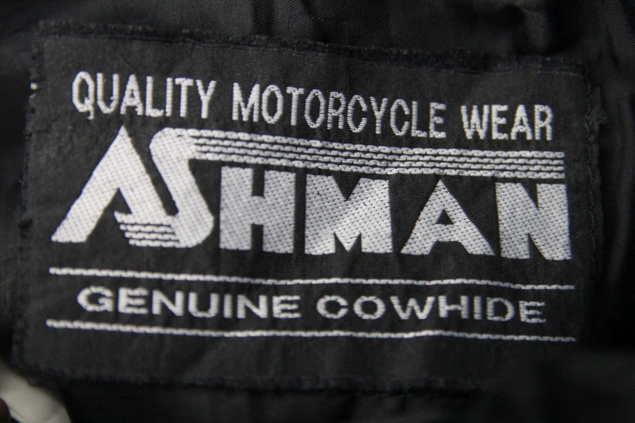 ASHMAN BLACK COWHIDE LEATHER BIKER TROUSERS SIZE 14/WAIST 30 IN/INSIDE LEG 30 IN