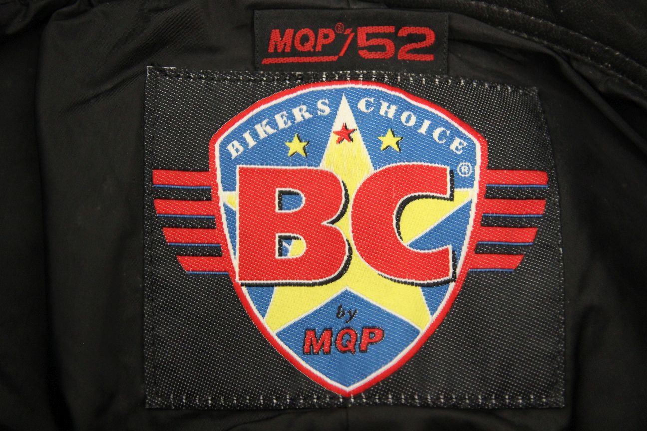 MQP BIKER'S CHOICE BLACK LEATHER TROUSERS: WAIST 34 INCHES/INSIDE LEG 31 INCHES