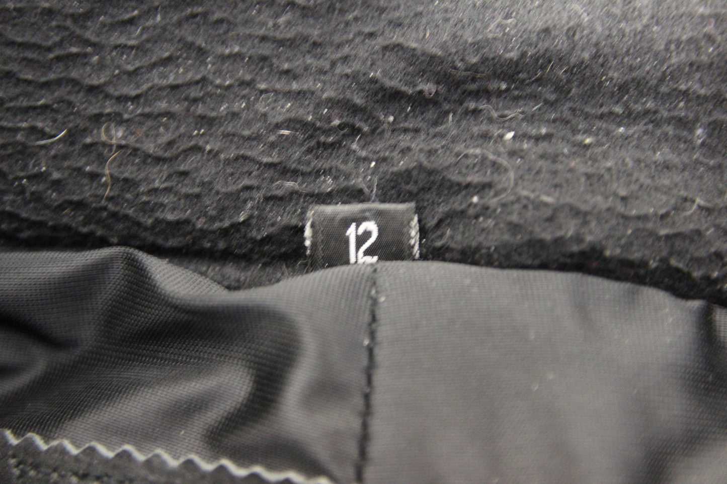 RICHA BLACK LEATHER BIKER TROUSERS: SIZE 12/WAIST 30 INCHES/INSIDE LEG 28.5 INCH