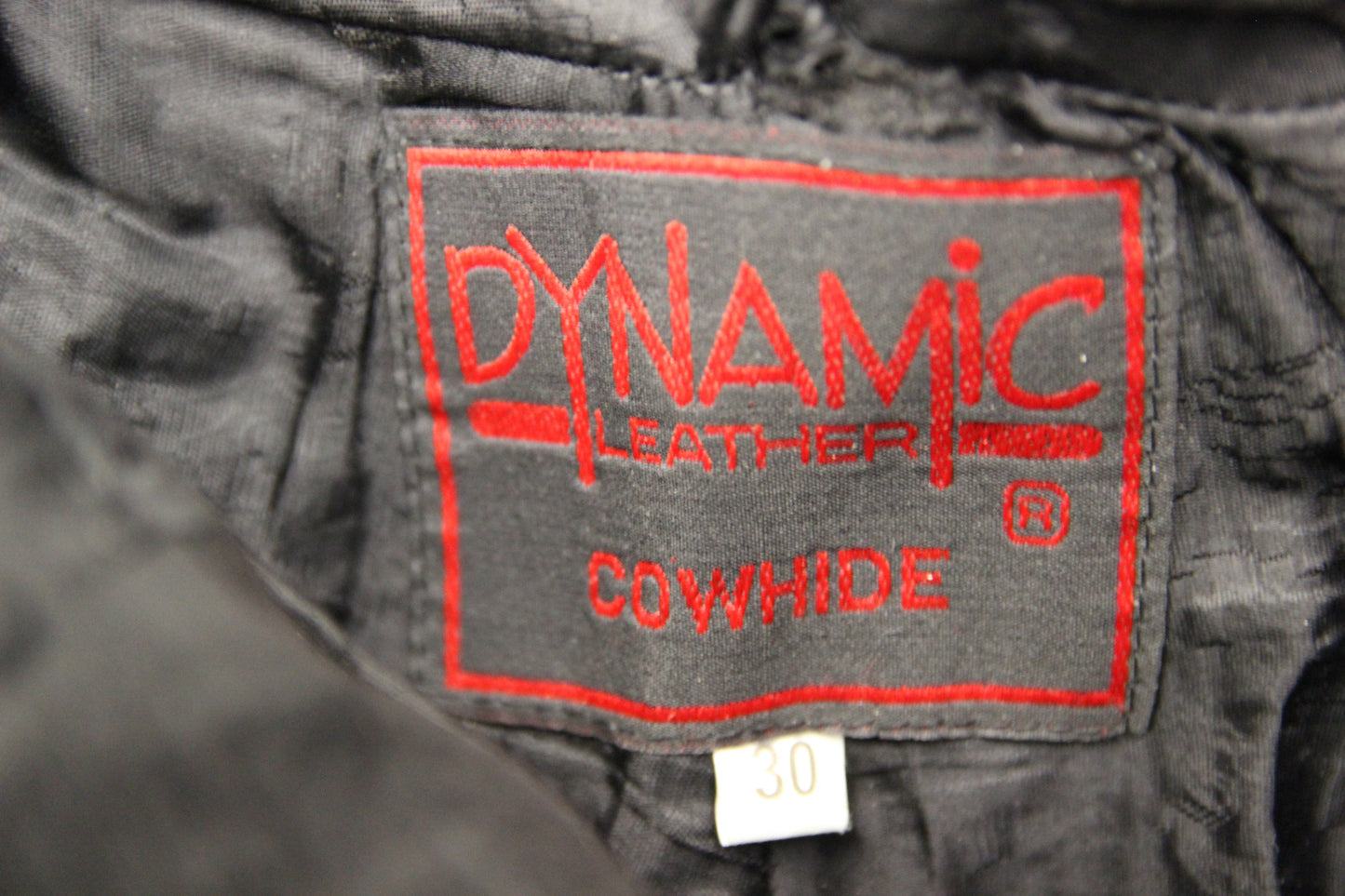DYNAMIC LEATHERS BLACK BIKER TROUSERS + CE ARMOUR: WAIST 28-30IN/INSIDE LEG 30IN