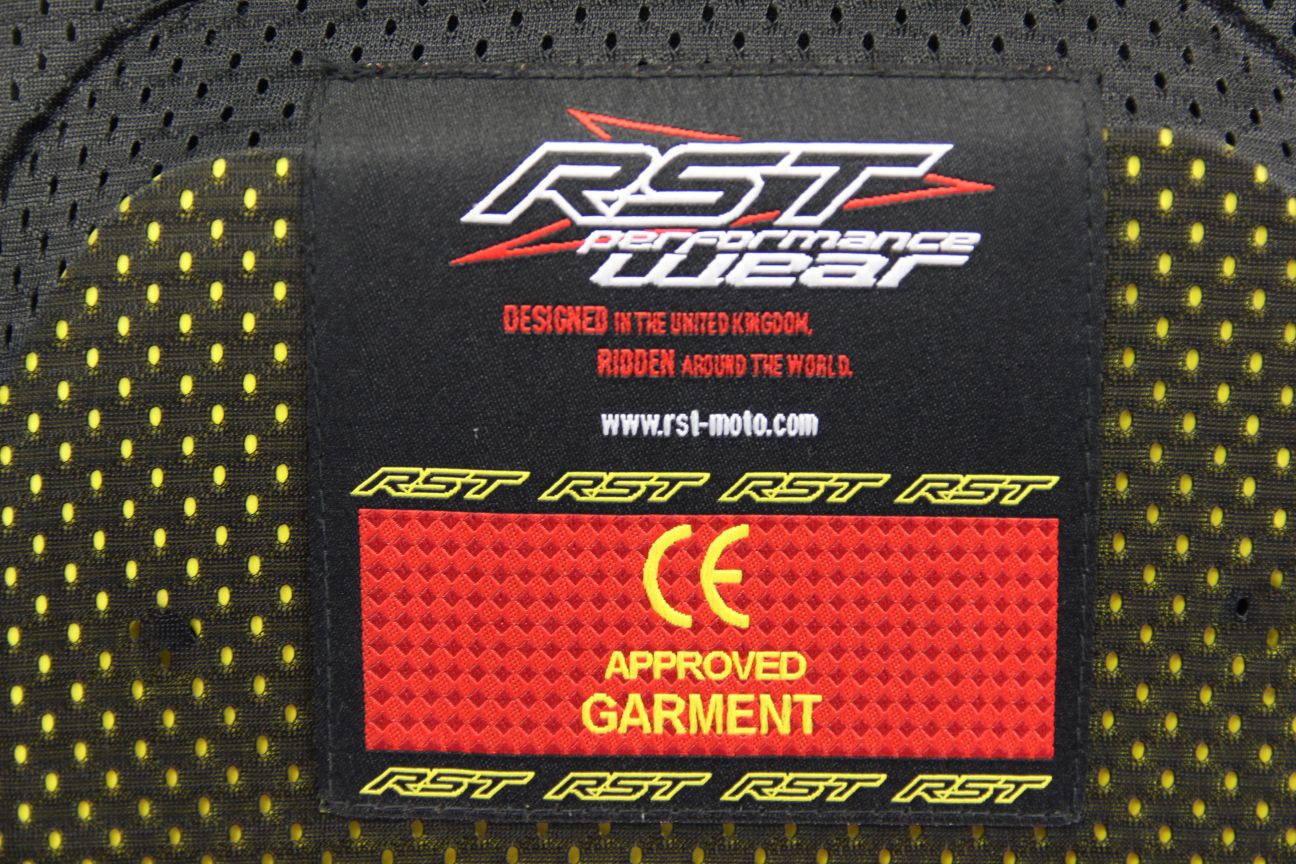 RST BLADE BLACK, RED & WHITE LEATHER BIKER JCKT WITH CONTOUR PLUS CE ARMOUR 50IN