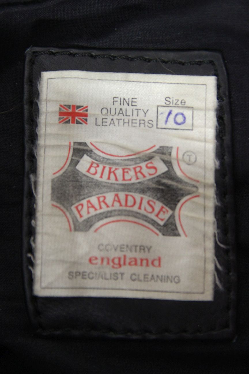 BIKERS PARADISE COWHIDE 'WARRIOR JEAN' CE BIKER TROUSERS SIZE10 WAIST 26/LEG 30"