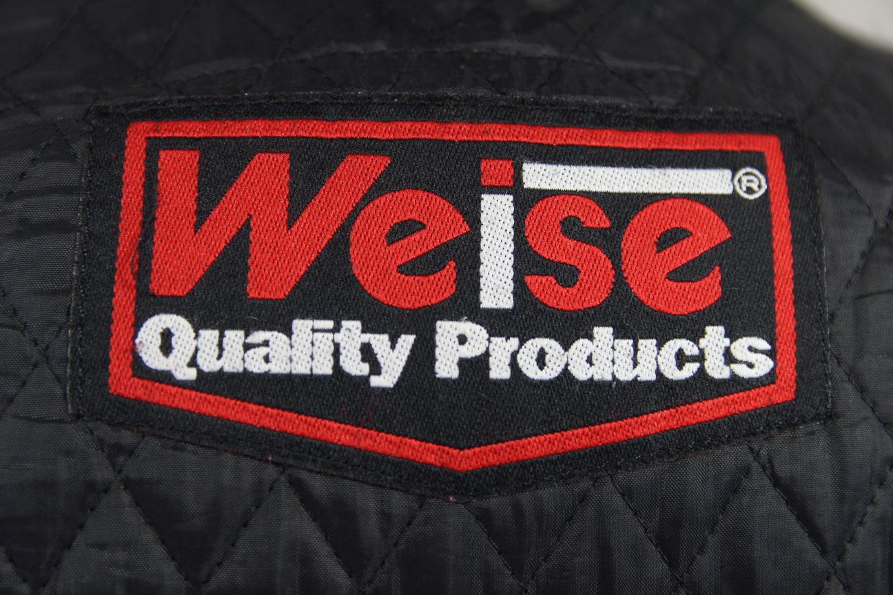 CLASSIC WEISE BLACK LEATHER BIKER JACKET WITH BACK COMFORT PAD 42-44 INCH/LARGE