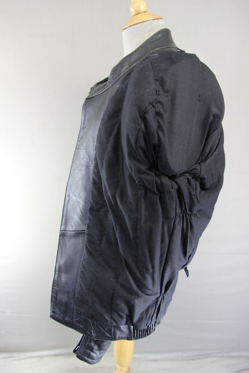 ASHY AMX PRIME HIDE LEATHER BIKER JACKET+BACK/SHOULDER/ELBOW PROTECTORS 34-36"