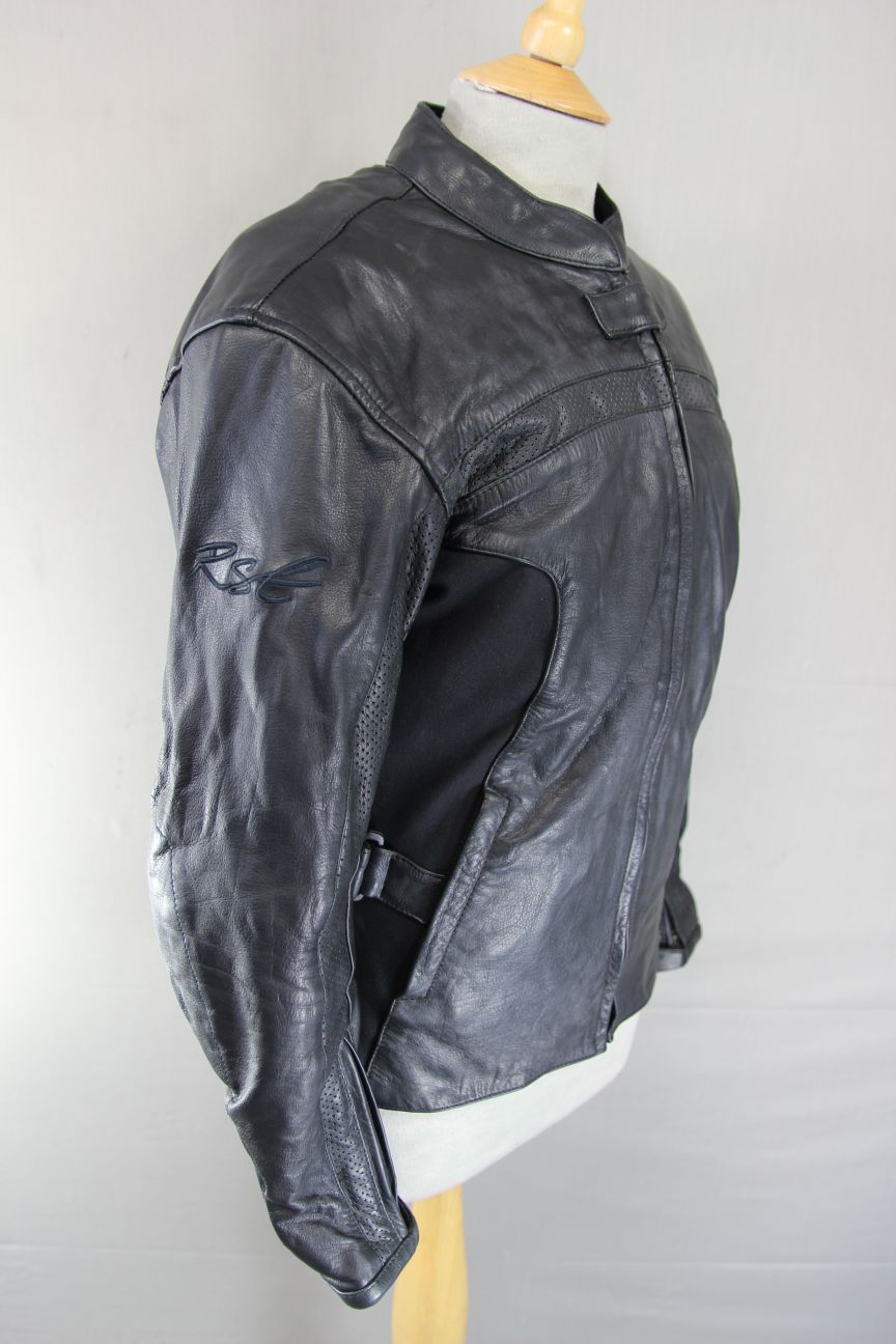 RST FEMME COLLECTION BLACK LEATHER BIKER JACKET + CE ARMOUR/THERMAL LINING SZ 14