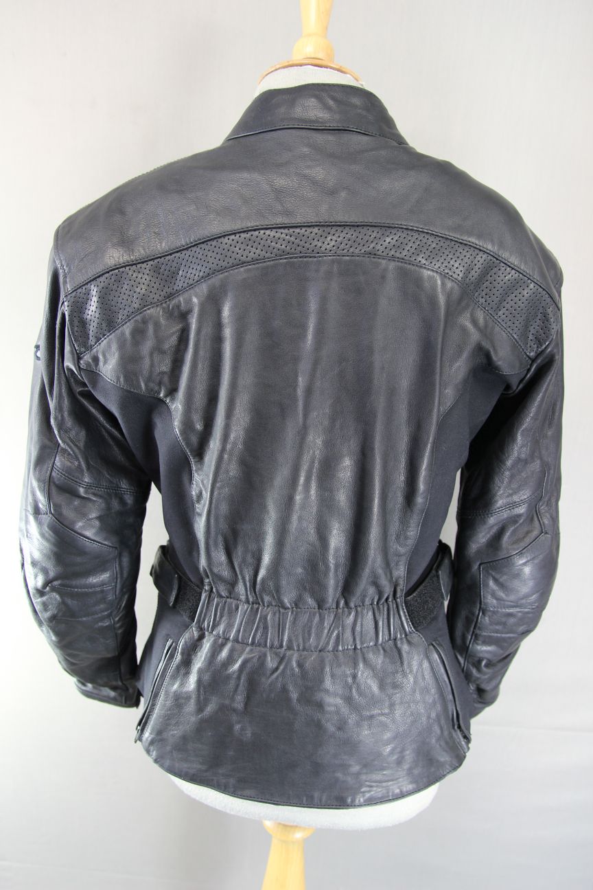 RST FEMME COLLECTION BLACK LEATHER BIKER JACKET + CE ARMOUR/THERMAL LINING SZ 14