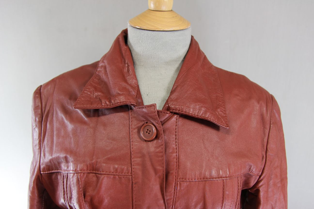 VINTAGE 70S BROWN SUEDE & LEATHERCRAFT LTD CLASSIC FULL LENGTH TRENCHCOAT 36-38"