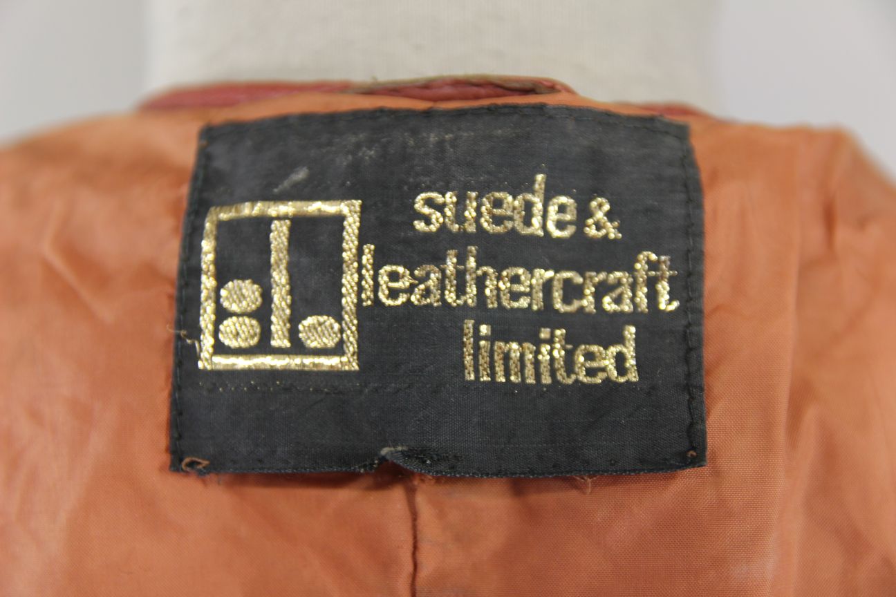 VINTAGE 70S BROWN SUEDE & LEATHERCRAFT LTD CLASSIC FULL LENGTH TRENCHCOAT 36-38"