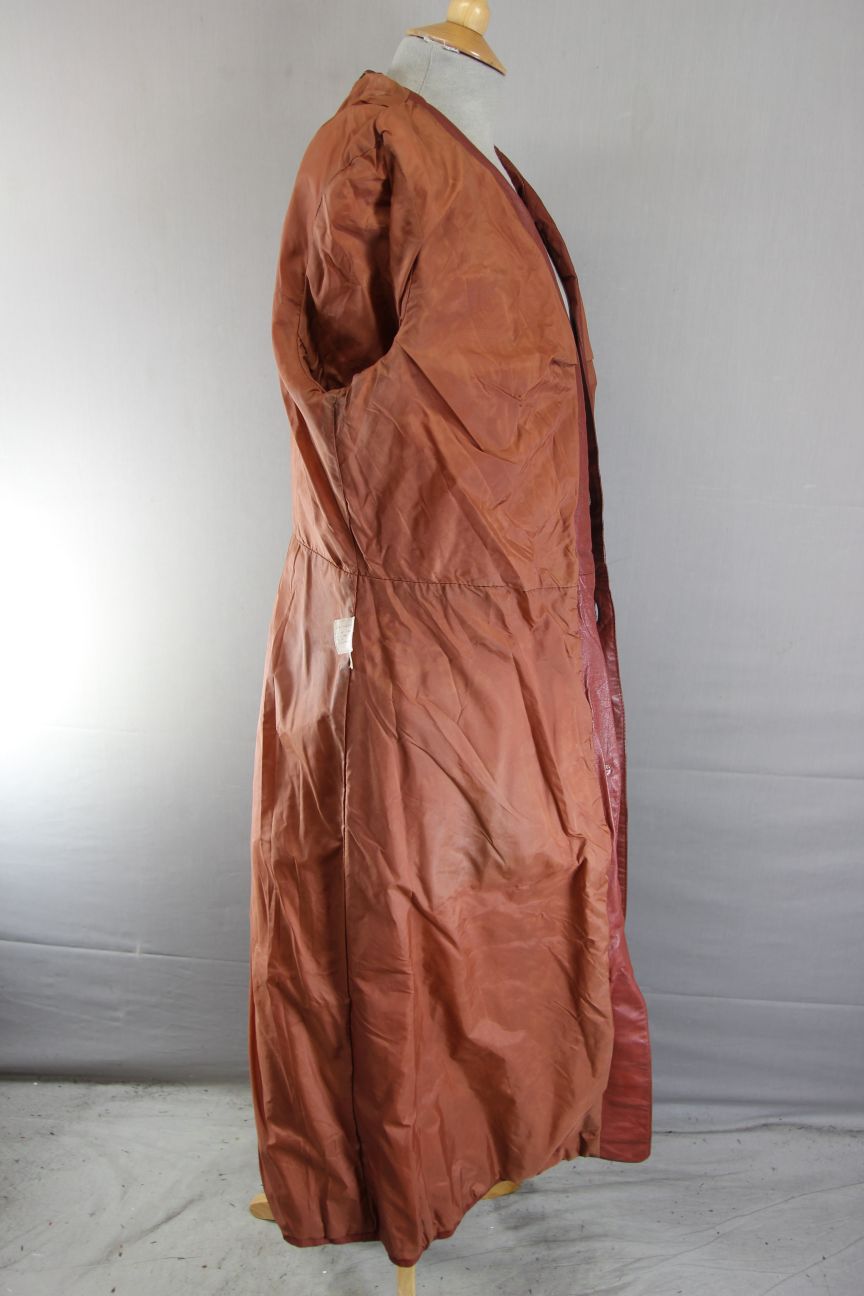 VINTAGE 70S BROWN SUEDE & LEATHERCRAFT LTD CLASSIC FULL LENGTH TRENCHCOAT 36-38"