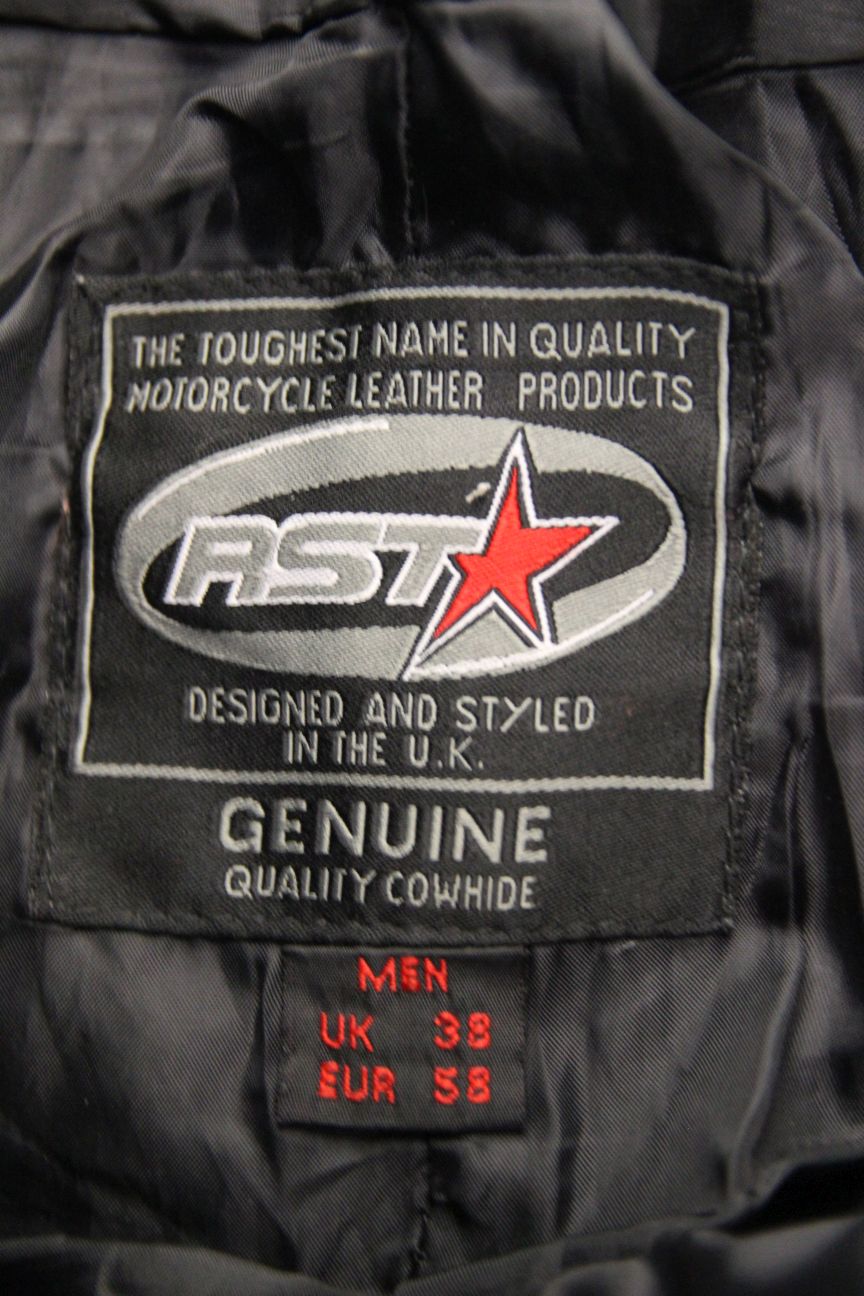 RST COWHIDE LEATHER BIKER TROUSERS WITH CE ARMOUR/KNEE SLIDERS WAIST 38"/LEG 33"