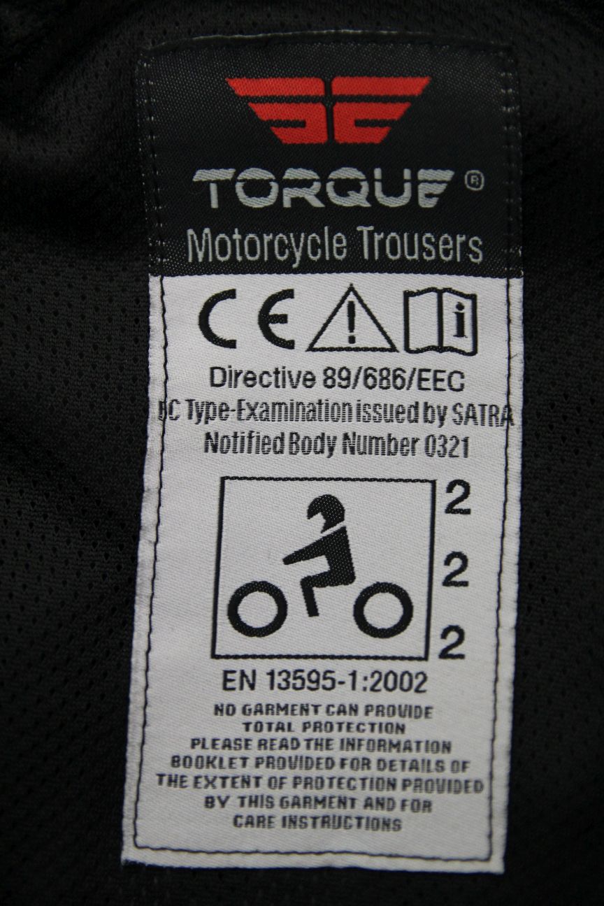 TORQUE BLACK LEATHER BIKER JEANS/TROUSERS + HIP/KNEE ARMOUR: WAIST 36"/LEG 29"