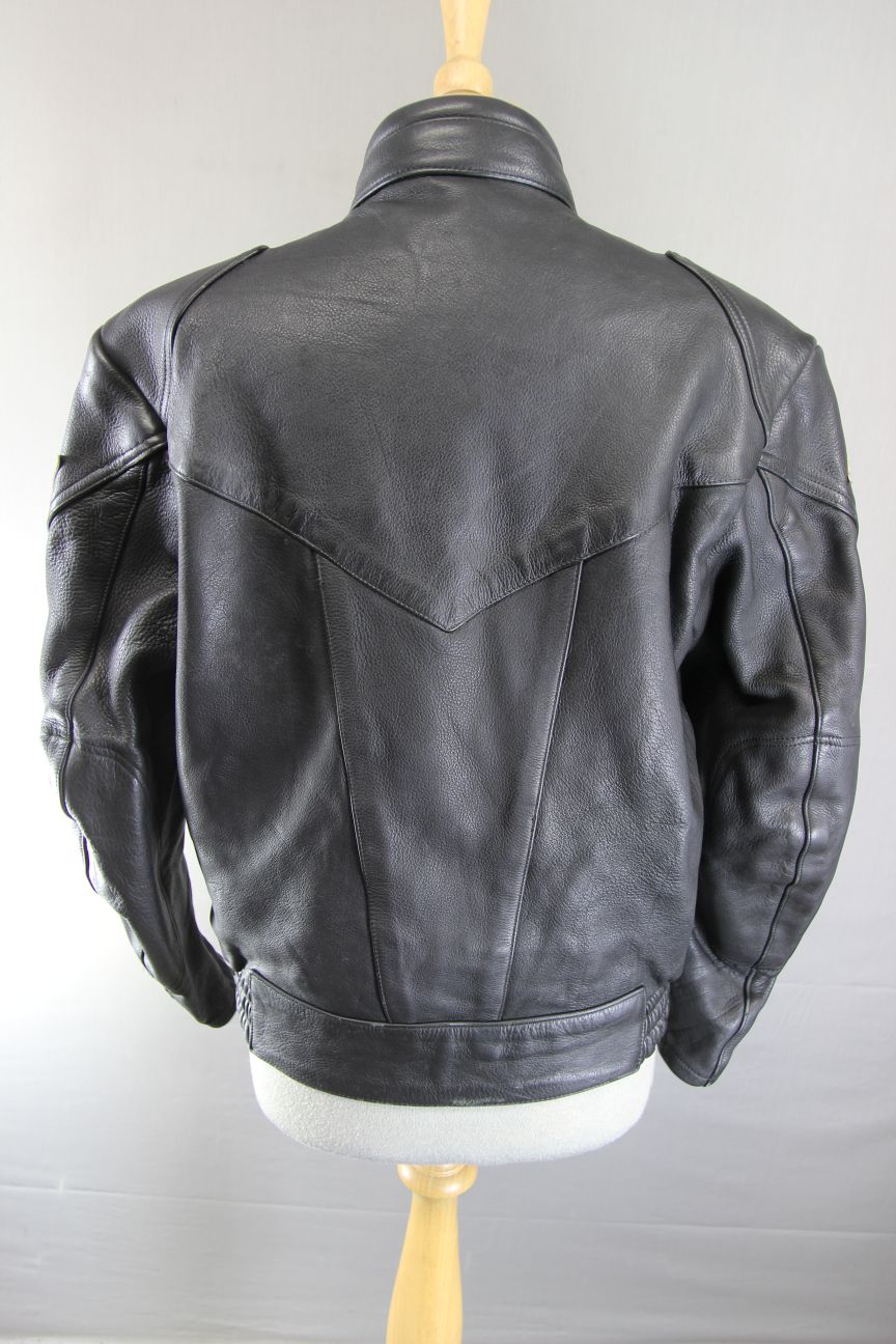 CLASSIC SWIFT LEATHERS BLACK BIKER JACKET 38 INCH