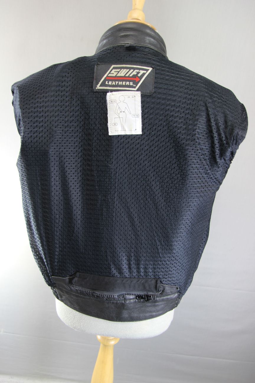 CLASSIC SWIFT LEATHERS BLACK BIKER JACKET 38 INCH