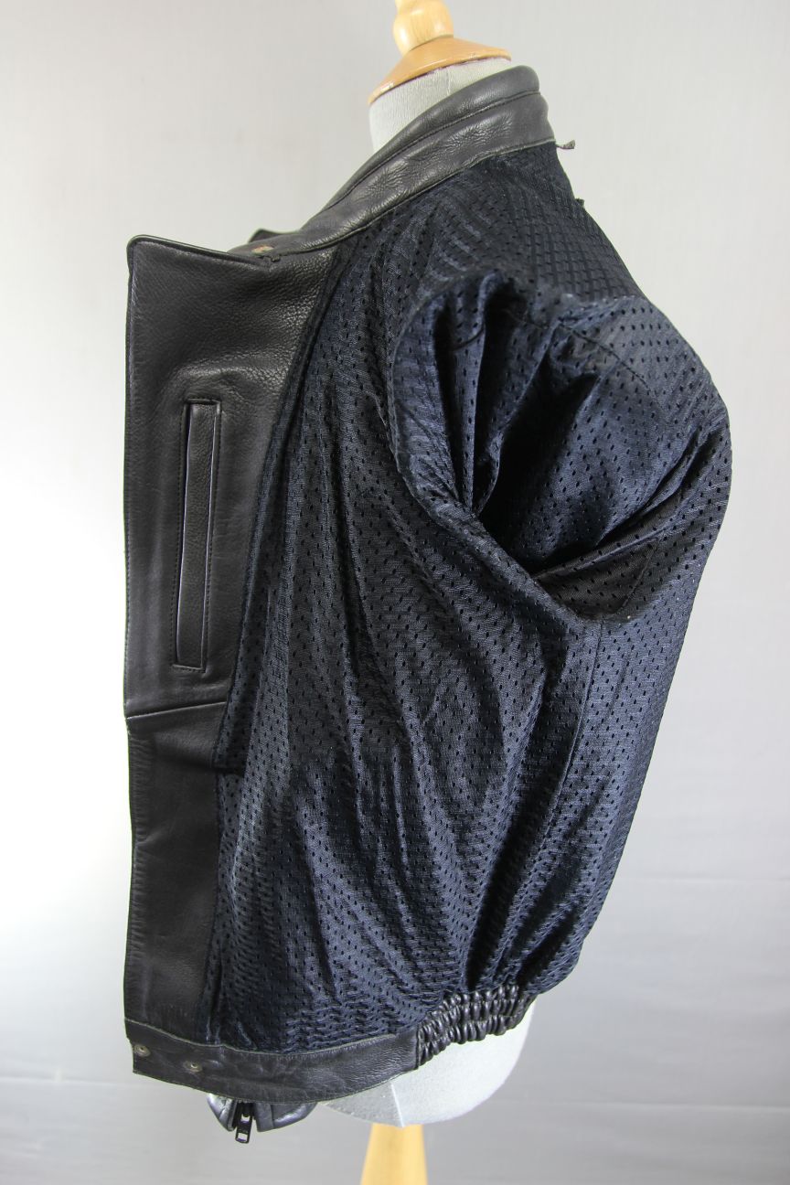 CLASSIC SWIFT LEATHERS BLACK BIKER JACKET 38 INCH
