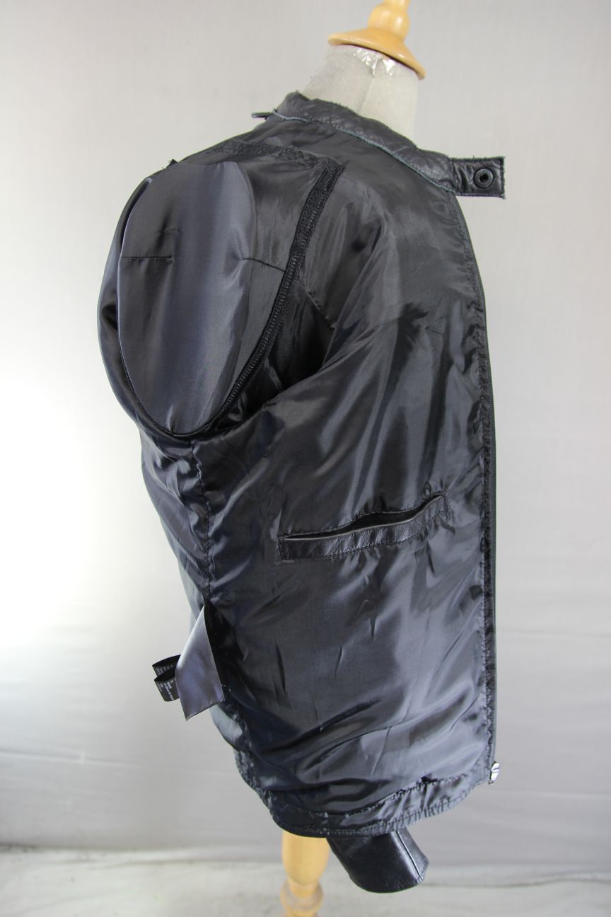 COURSE 'BOOMER' BLACK BUFFALO LEATHER BIKER JACKET WITH CE ARMOUR 42 INCH/LARGE