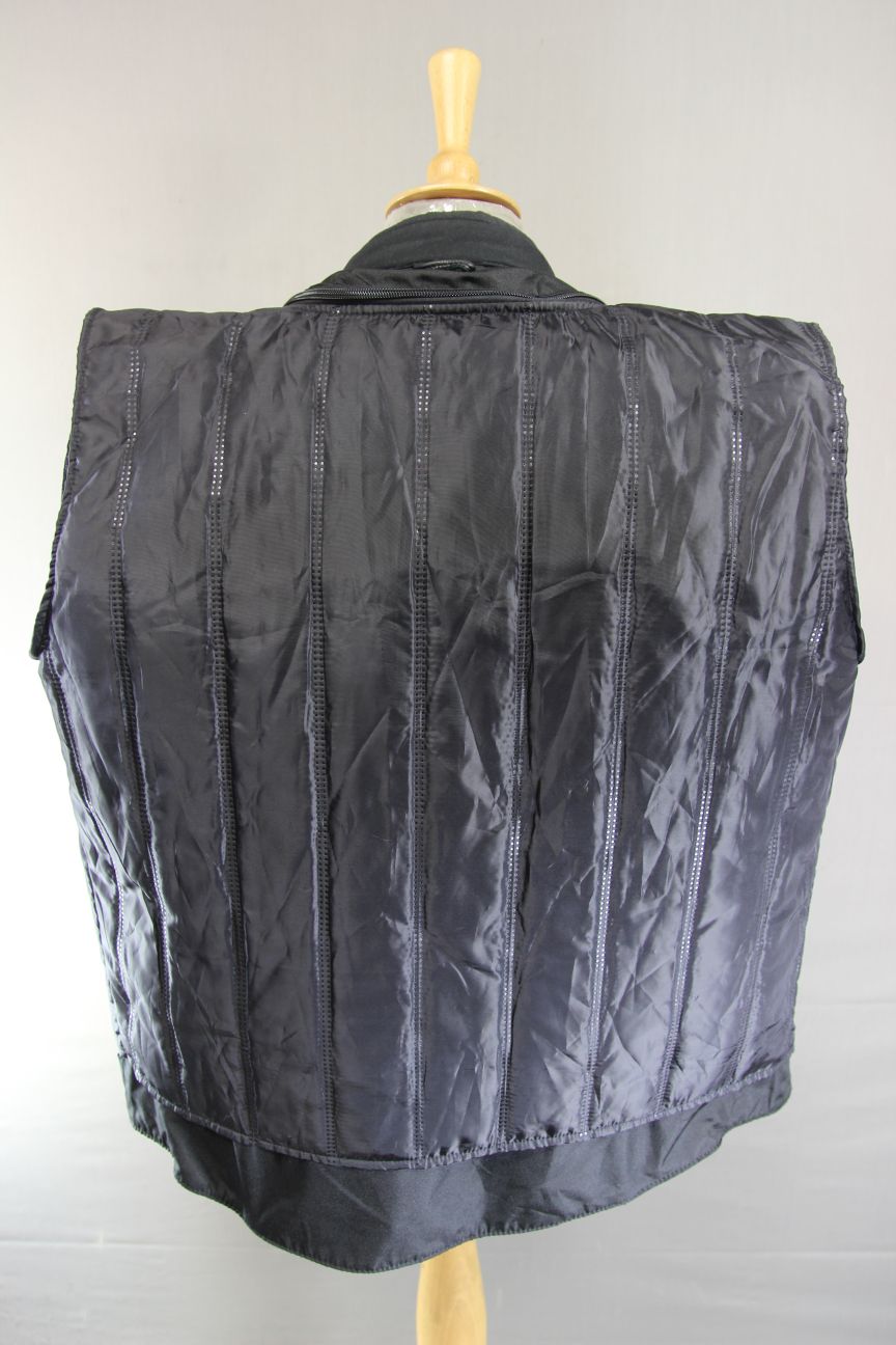 CRANE BLACK LEATHER BIKER JACKET WITH THERMAL LINING 46-48 INCHES/XL