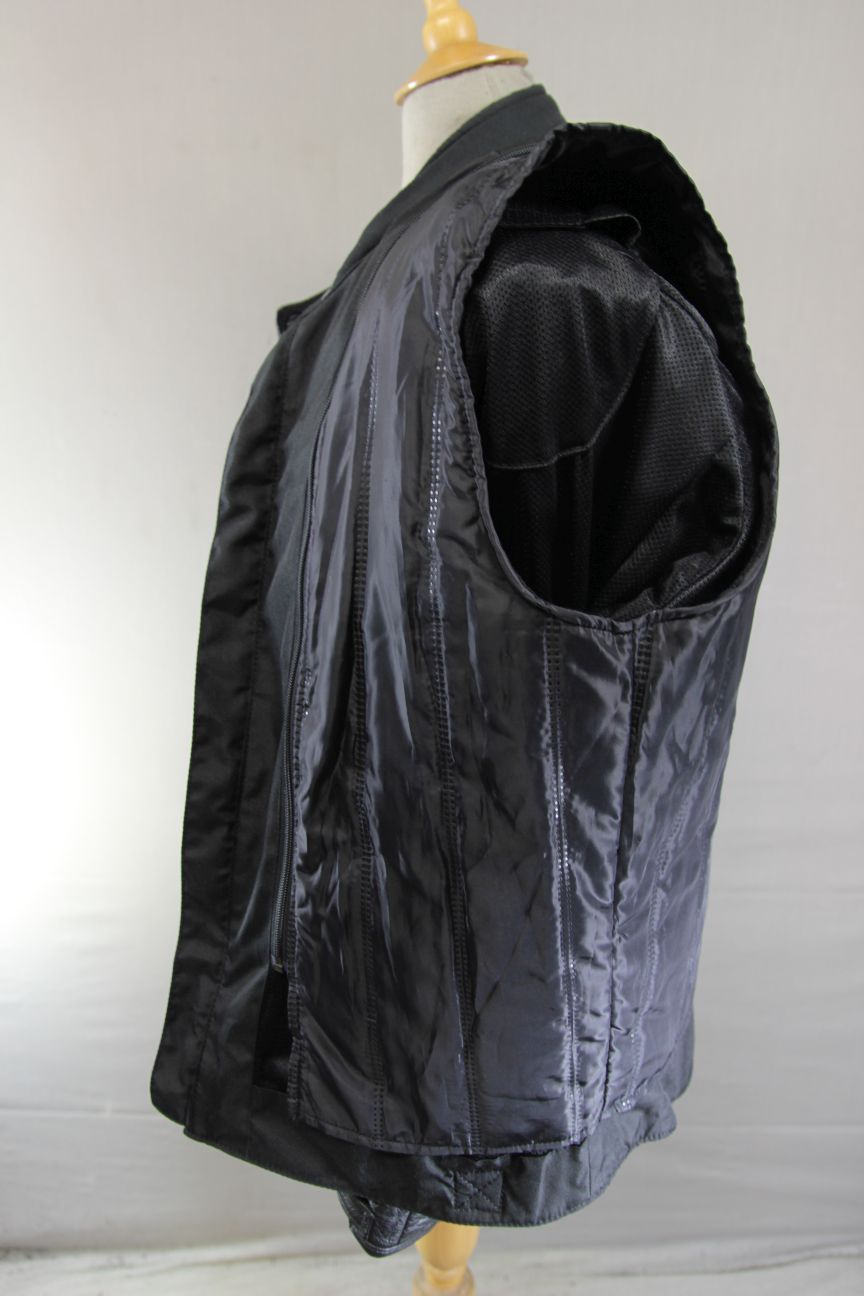CRANE BLACK LEATHER BIKER JACKET WITH THERMAL LINING 46-48 INCHES/XL