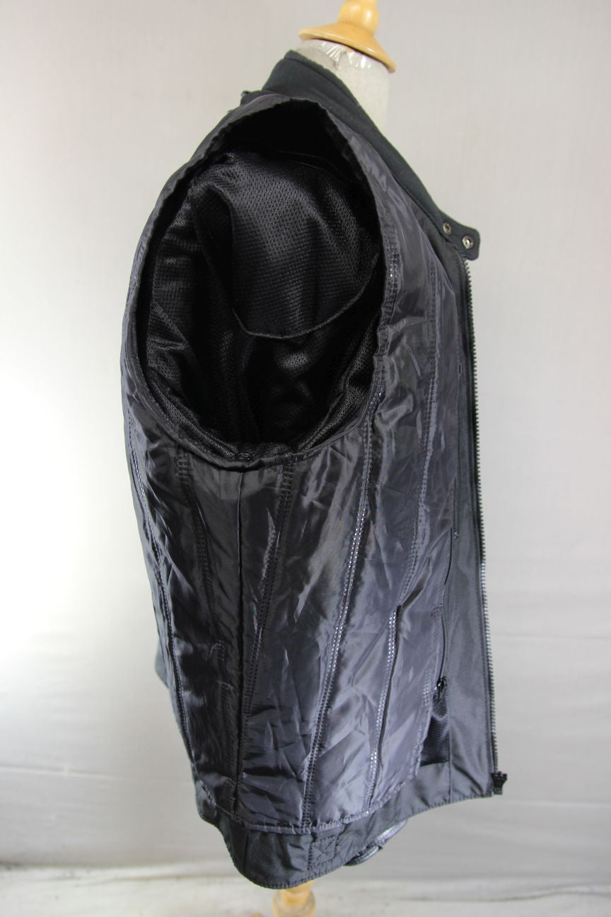 CRANE BLACK LEATHER BIKER JACKET WITH THERMAL LINING 46-48 INCHES/XL