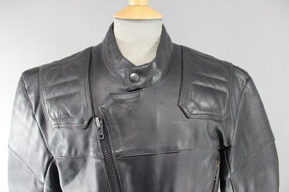 AMAZING SPORTEX MAXX BLACK LEATHER BIKER JACKET 40 INCH