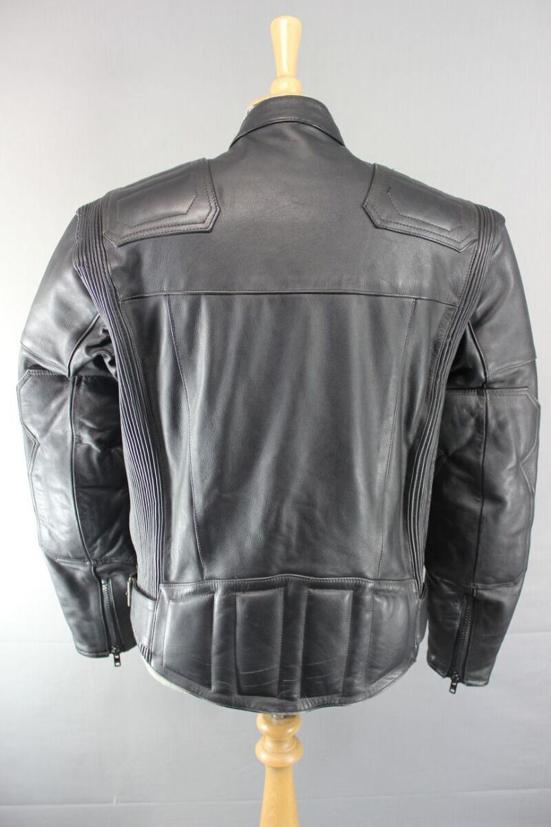 AMAZING SPORTEX MAXX BLACK LEATHER BIKER JACKET 40 INCH