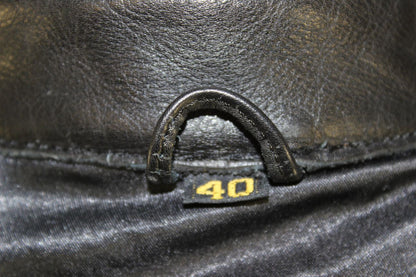 AMAZING SPORTEX MAXX BLACK LEATHER BIKER JACKET 40 INCH