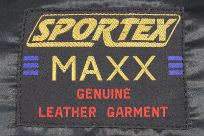 AMAZING SPORTEX MAXX BLACK LEATHER BIKER JACKET 40 INCH