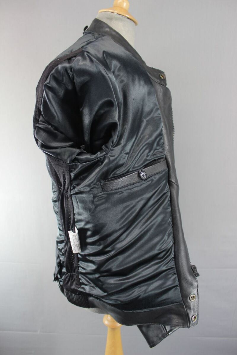 AMAZING SPORTEX MAXX BLACK LEATHER BIKER JACKET 40 INCH