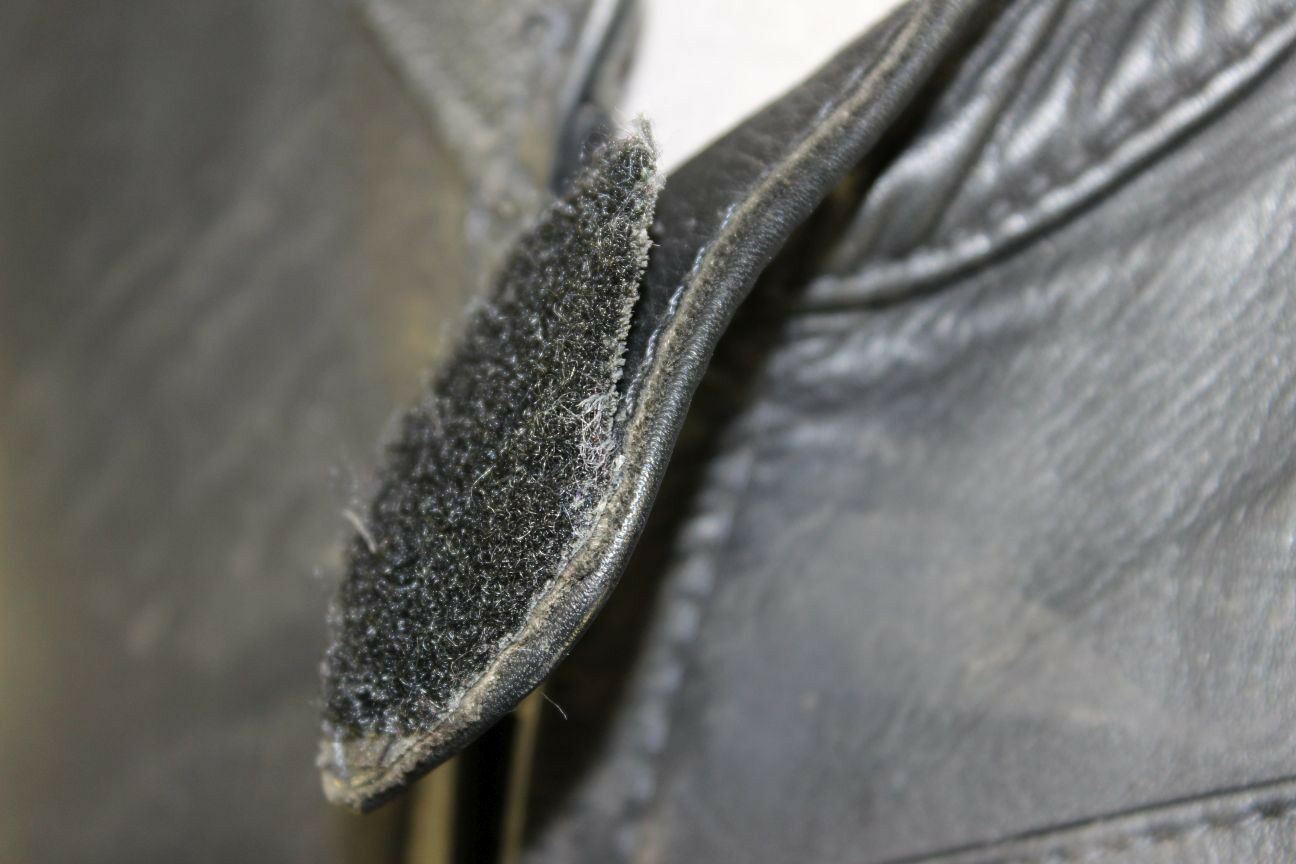 CLASSIC BLACK LEATHER BIKER JACKET 38 INCH