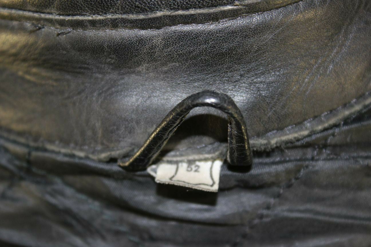 CLASSIC BLACK LEATHER BIKER JACKET 38 INCH