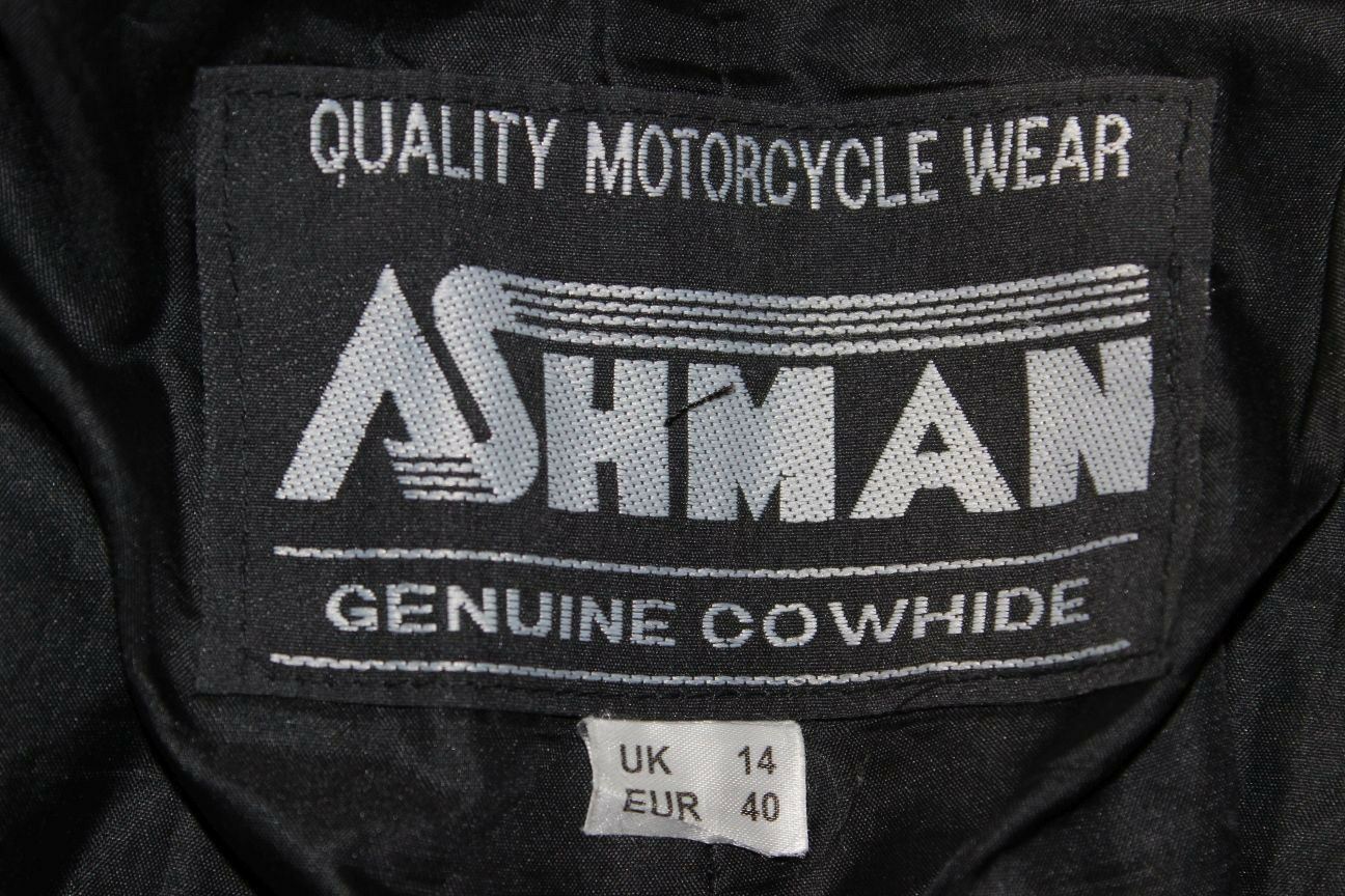 ASHMAN BLACK COWHIDE LEATHER BIKER TROUSERS SIZE 14: WAIST 30"/INSIDE LEG 27.5"