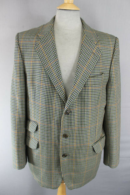 BRITISH MADE 3 POCKET GREEN BROOK TAVERNER PURE WOOL SAXONY SUPREME JACKET 42 IN