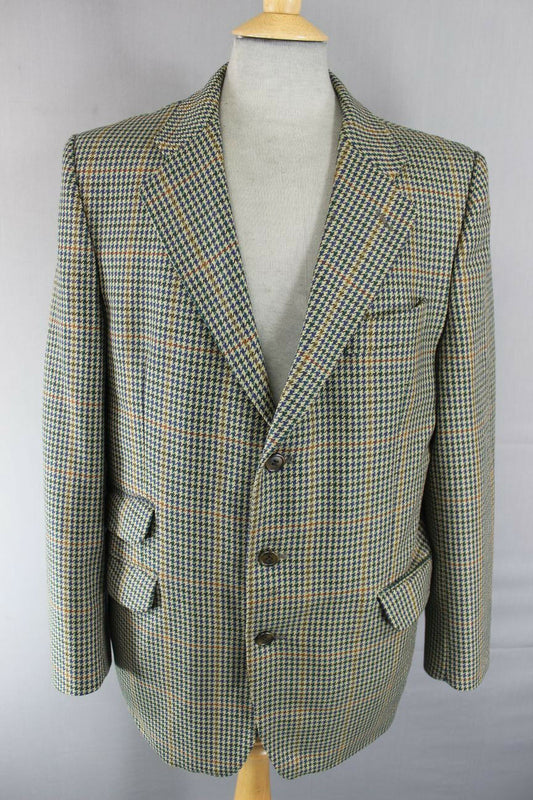 BRITISH MADE 3 POCKET GREEN BROOK TAVERNER PURE WOOL SAXONY SUPREME JACKET 42 IN