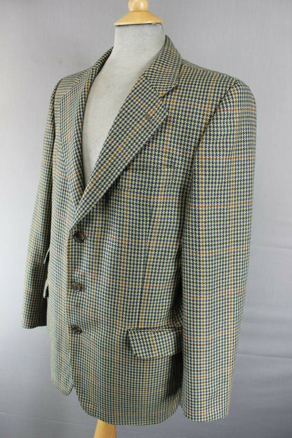 BRITISH MADE 3 POCKET GREEN BROOK TAVERNER PURE WOOL SAXONY SUPREME JACKET 42 IN